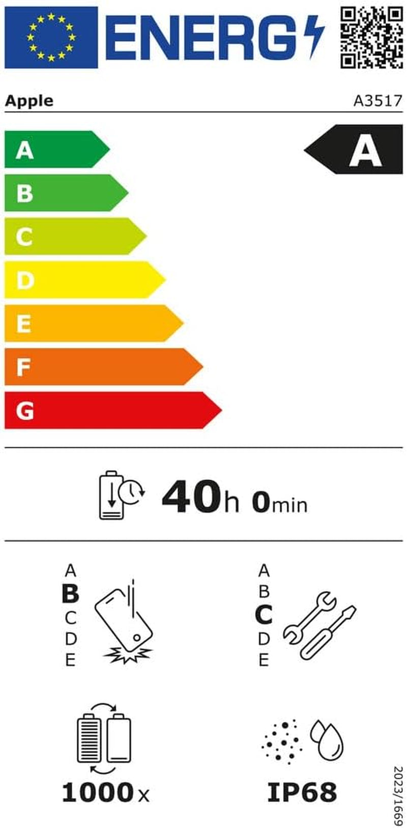 Iphone Air 512 Go : Le plus Fin Des Iphone, Écran 6,5 Pouces Jusqu’À 120 Hz, Puissante Puce A19 Pro, Caméra Avant Center Stage, Autonomie D’Une Journée, Esim ; Blanc Nuage