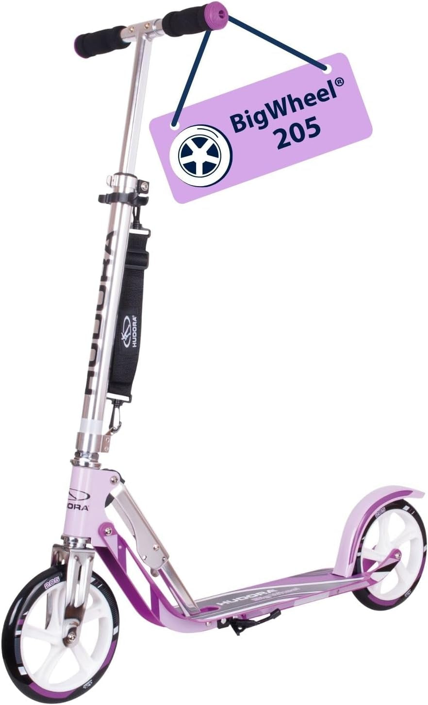 Bigwheel Scooter 205 I Trottinette Stable En Aluminium I Trottinette De Ville Réglable En Hauteur & Pliable I Trottinette Pour Enfants & Adultes Jusqu'À 100Kg I Trottinette Avec Béquille