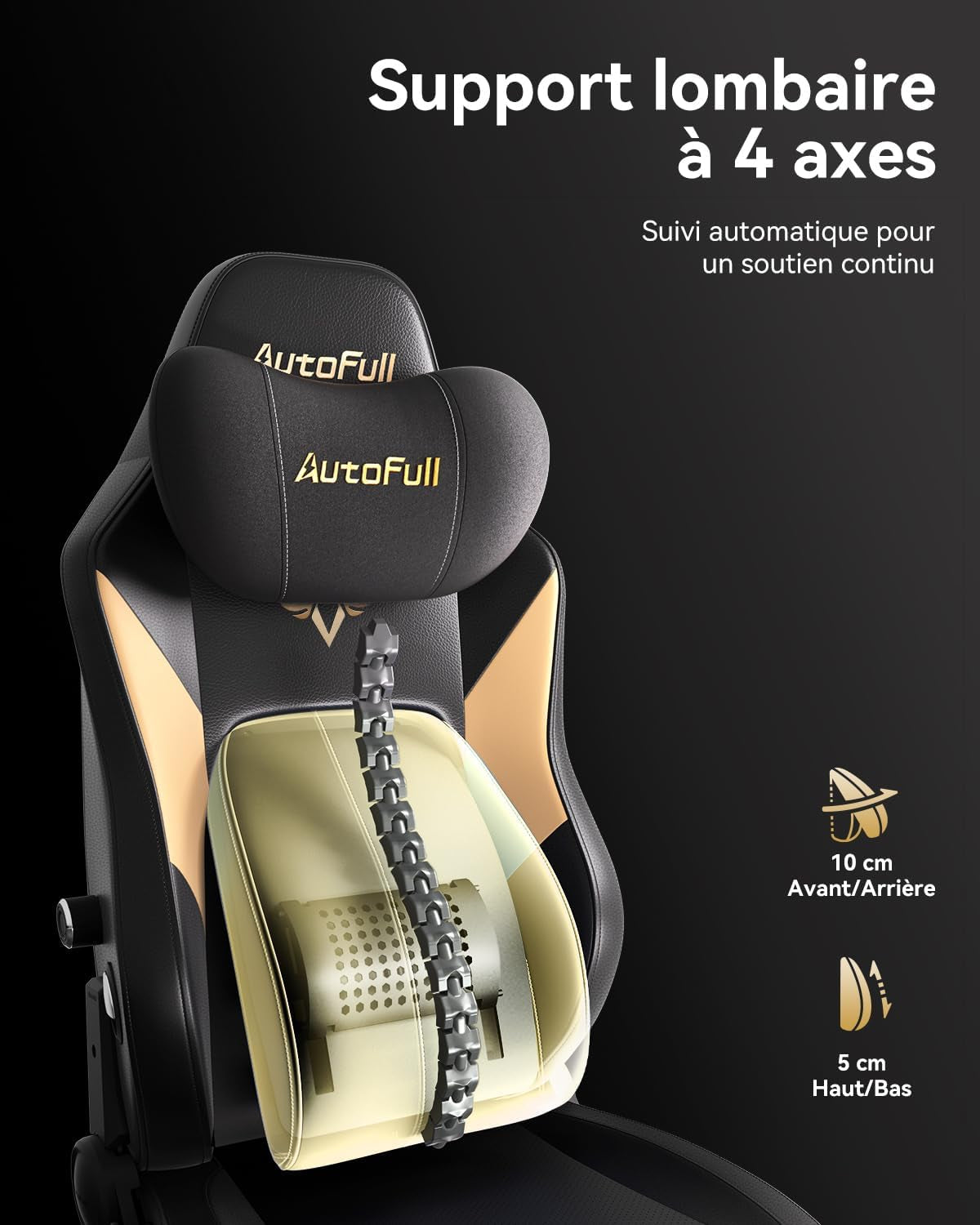 M6 Ultra Chaise Gaming Fauteuil Gaming Ergonomique Avec Massage Automatique, Siège Chauffant/Ventilé 3D, Repose-Pieds Escamotable & Support Cervical Réglable - Confort Professionnel Noir