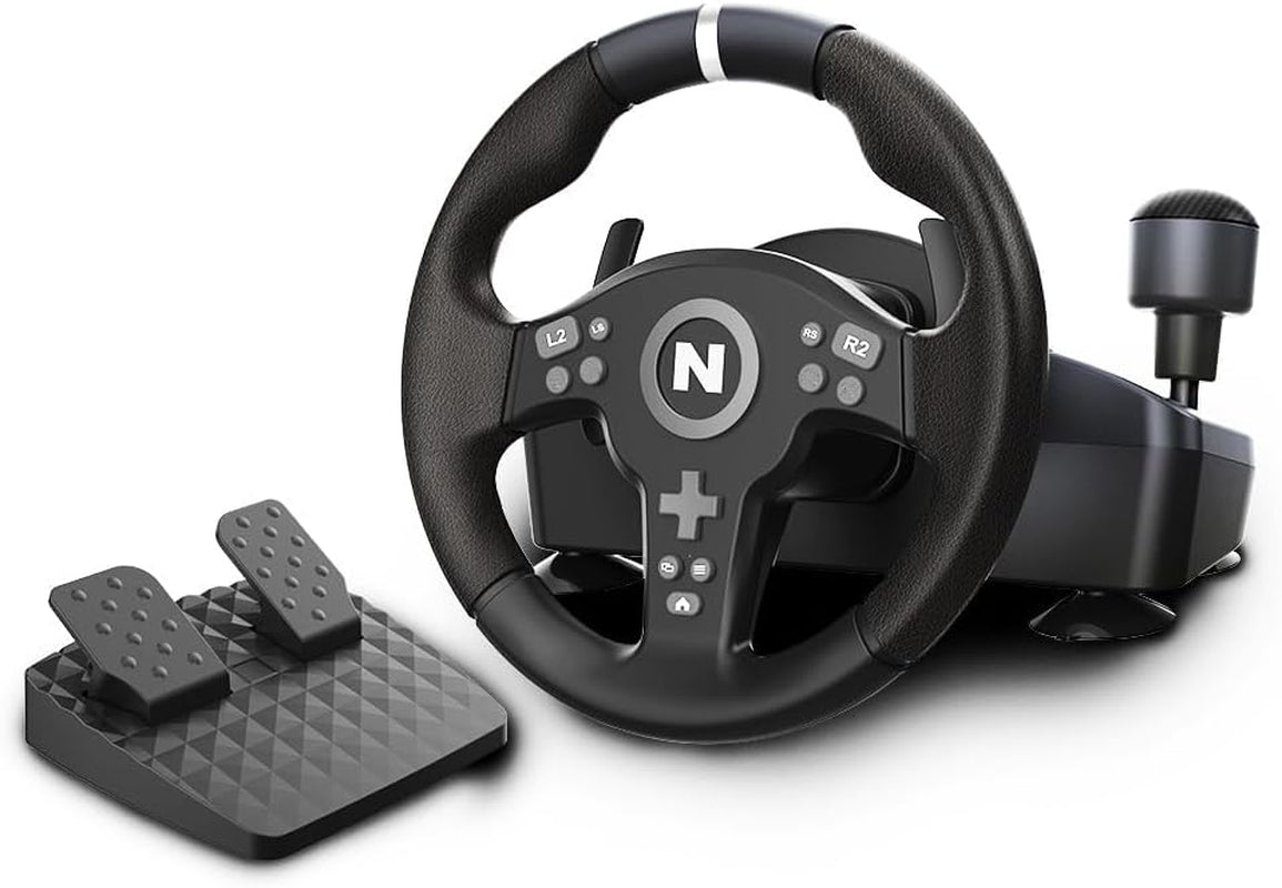 Drive Pro V200 Volant De Course Avec Pédales Et Levier De Vitesse, Volant 270° Pour PC, PS4, Xbox One, Xbox Series X/S, Racing Wheel Avec Vibration Compatible Avec Simulateur De Conduite Gaming