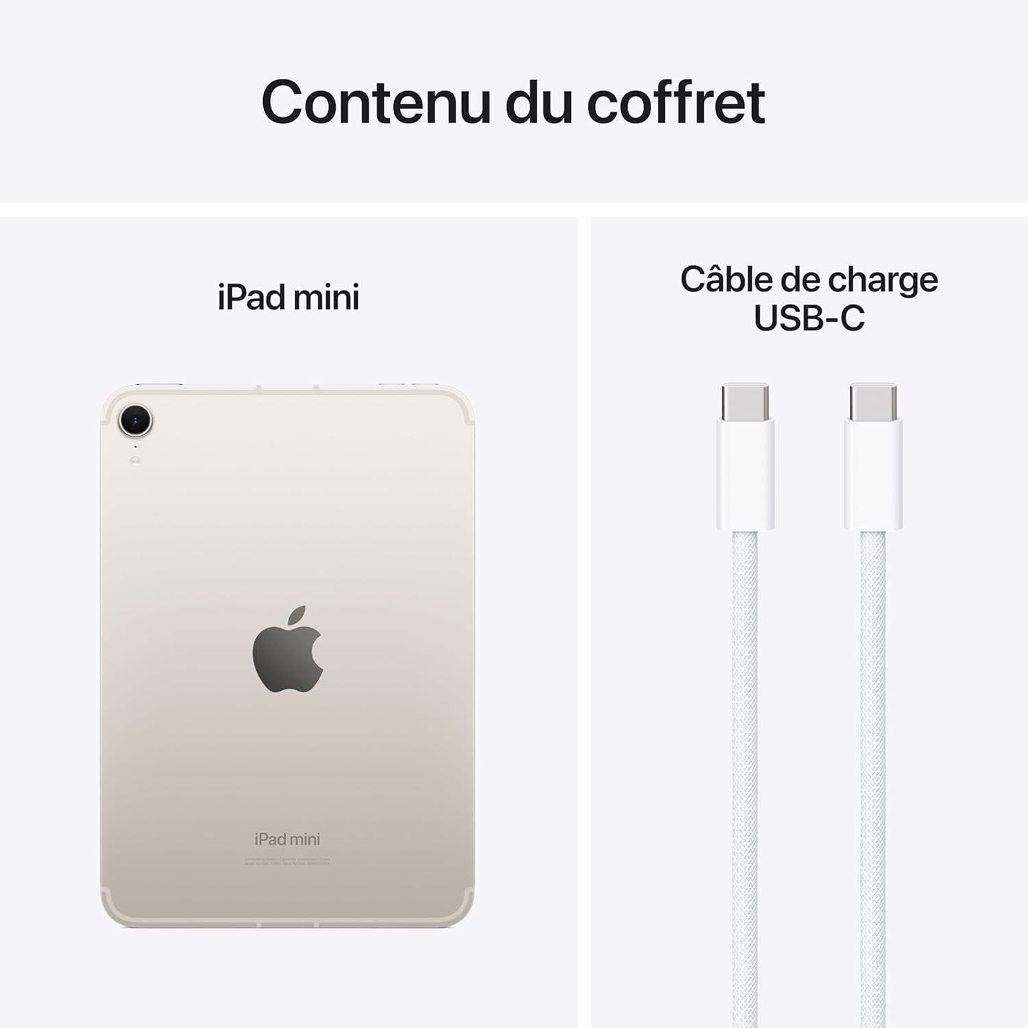 Ipad Mini (A17 Pro) : Écran Liquid Retina 8,3 Pouces, 512 Go, Wi-Fi 6E Et Connectivité Cellulaire 5G, Caméras Avant/Arrière 12 Mpx, Touch ID, Autonomie D’Une Journée - Lumière Stellaire