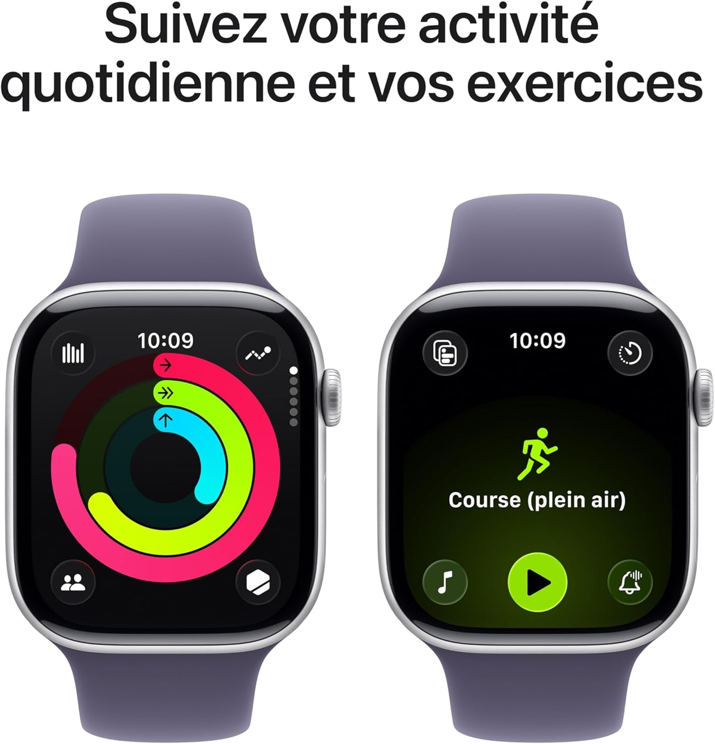 Watch Series 11 [GPS 46 Mm] Montre Connectée Avec Boîtier Argent Et Bracelet Sport Brume Violette. Score De Sommeil, Moniteur D’Activité, Suivi De La Santé, Écran Toujours Activé