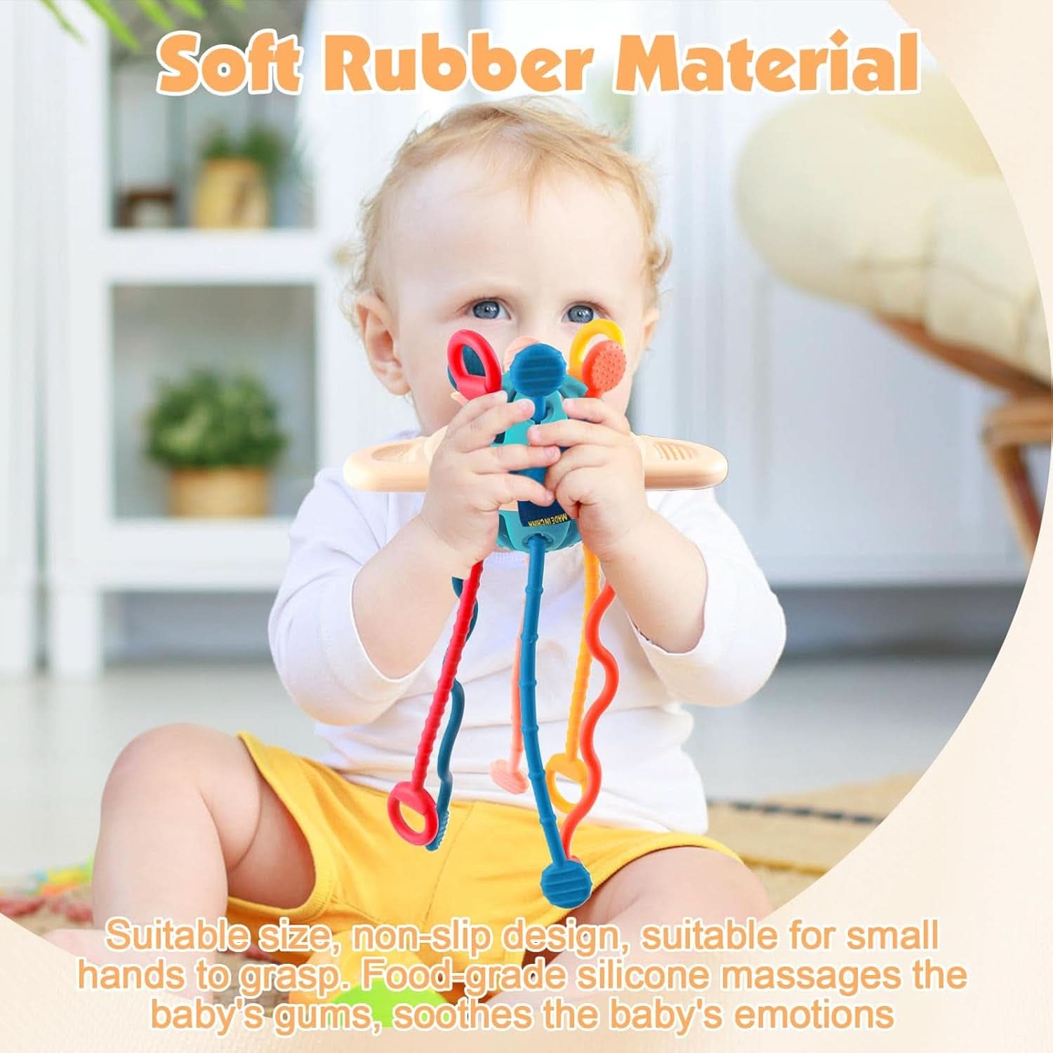 Montessori Bebe, Motricité Fine Bébé, Jeux Sensoriel Bebe 1 An, Jeux De Corde À Tirer, Jouet De Dentition Pour Bébé, Cadeau Pour Garçons Filles