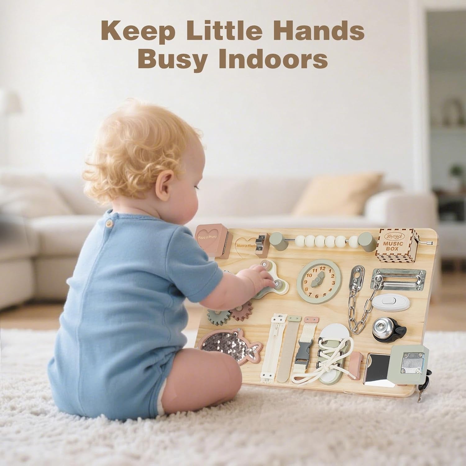 Grand Busy Board Montessori - Planche Activité Tableau Activité Sensoriel Parcours Motricité Bébé Jeux Educatif Jouet Enfant Pour Garcon Fille