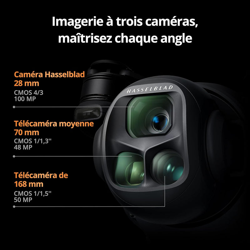 Mavic 4 Pro Avec  RC 2, Drone Phare À Triple Caméra Avec Caméra Hasselblad CMOS 4/3 100 MP, Drone Pour Professionnels, Transmission Vidéo Sur 30 Km, Temps De Vol Maximal De 51 Min