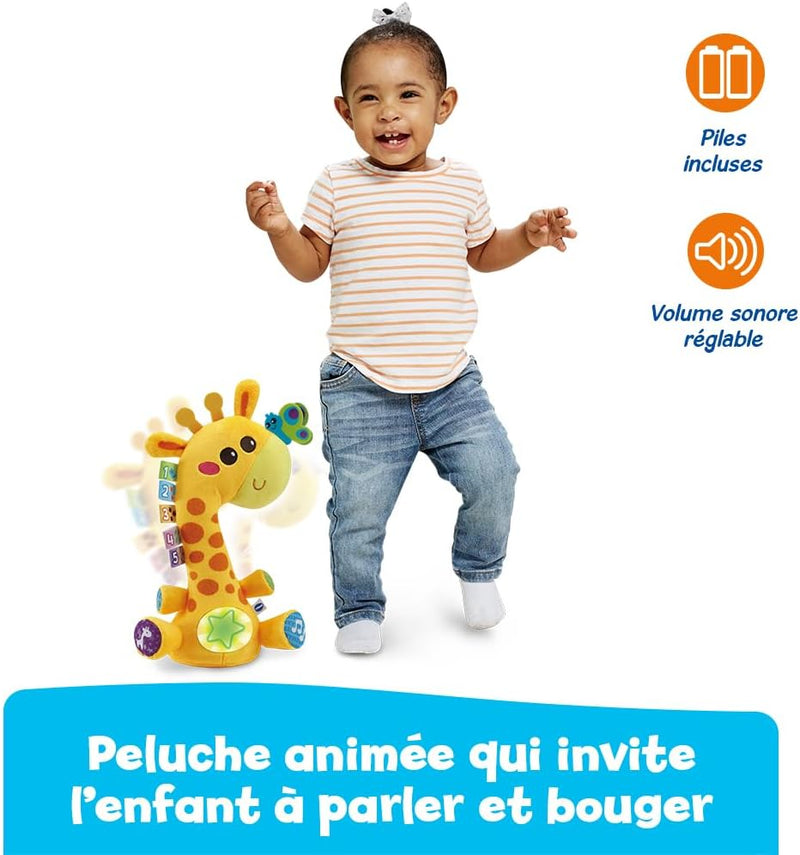 - Ma Girafe Moov & Groov - Jouet Bébé Qui Danse Et Répète Tout - Girafe Peluche Interactive Qui Parle Et Chante - Éveil Musical, Motricité Bébé - Cadeau Enfant Dès 1 an - Contenu En Français