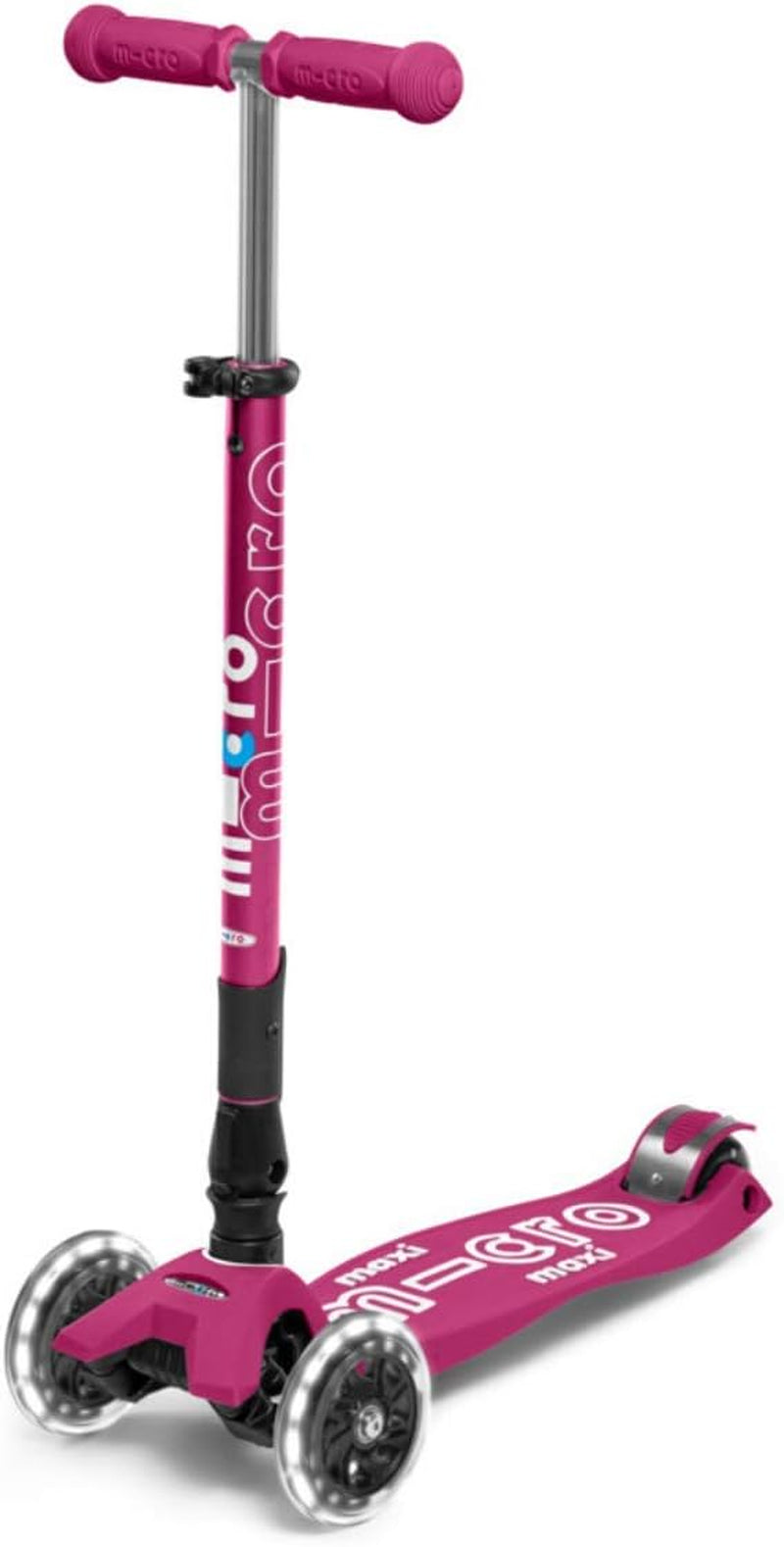 | Trottinette Enfant Maxi Deluxe Pliable LED | Trottinette 3 Roues | Guidon Ajustable | Roues Lumineuses | 5-12 Ans