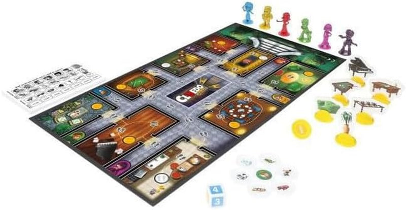 Jeu De Plateau Cluedo Junior, Le Mystère Du Jouet Cassé, Jeu De Mystère, Pour Enfants À Partir De 5 Ans, Blanc, Jaune