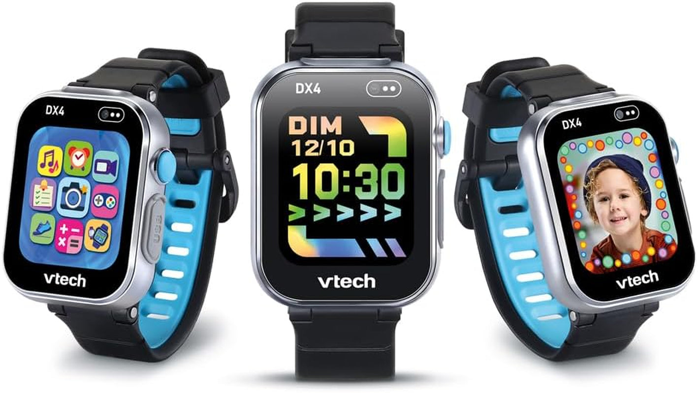 - Kidizoom Smartwatch DX4 Noire - Montre Digitale Enfant 16 En 1 Avec Écran Tactile Couleur, Jeux, Applications, Appareil Photo Et Vidéo - Cadeau Enfant Dès 5 Ans - Contenu En Français