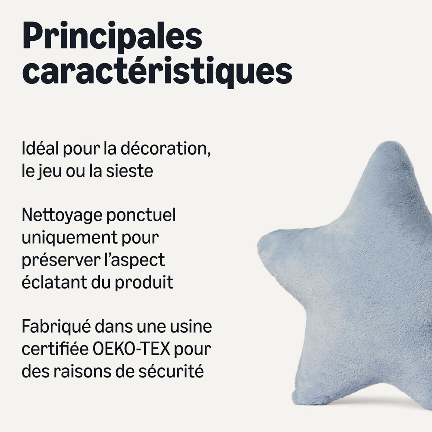 Peluche Coussin En Forme D'Étoile, Jouet Oreiller Peluche Décoratif Pour Lit Ou Canapé, Décoration Chambre Enfant, Bleu