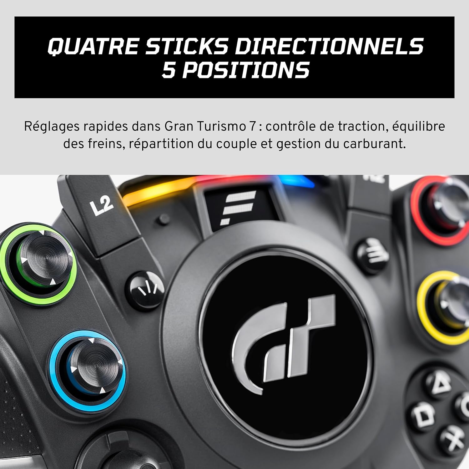 Gran Turismo DD Pro Playstation® Sim Volant De Course Sous Licence Officielle, Empattement Et Pédales – Volant Polyphony Digital, Direct Drive 5 Nm, Jeu De 2 Pédales Pour PC, PS5, PS4