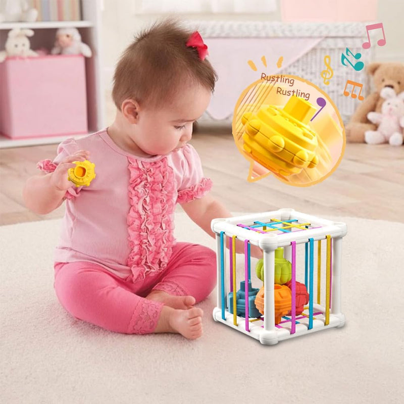 Jouet Bebe 1 2 Ans, Montessori Sensoriel Jeux Pour Bébé 6 9 12 18 Mois, Jouets Sensoriel, Enfants Jouets Forme De Cube, Montessori Jeux Bébé Eveil, Cadeau Educatif Pour Enfants 1 2 Ans