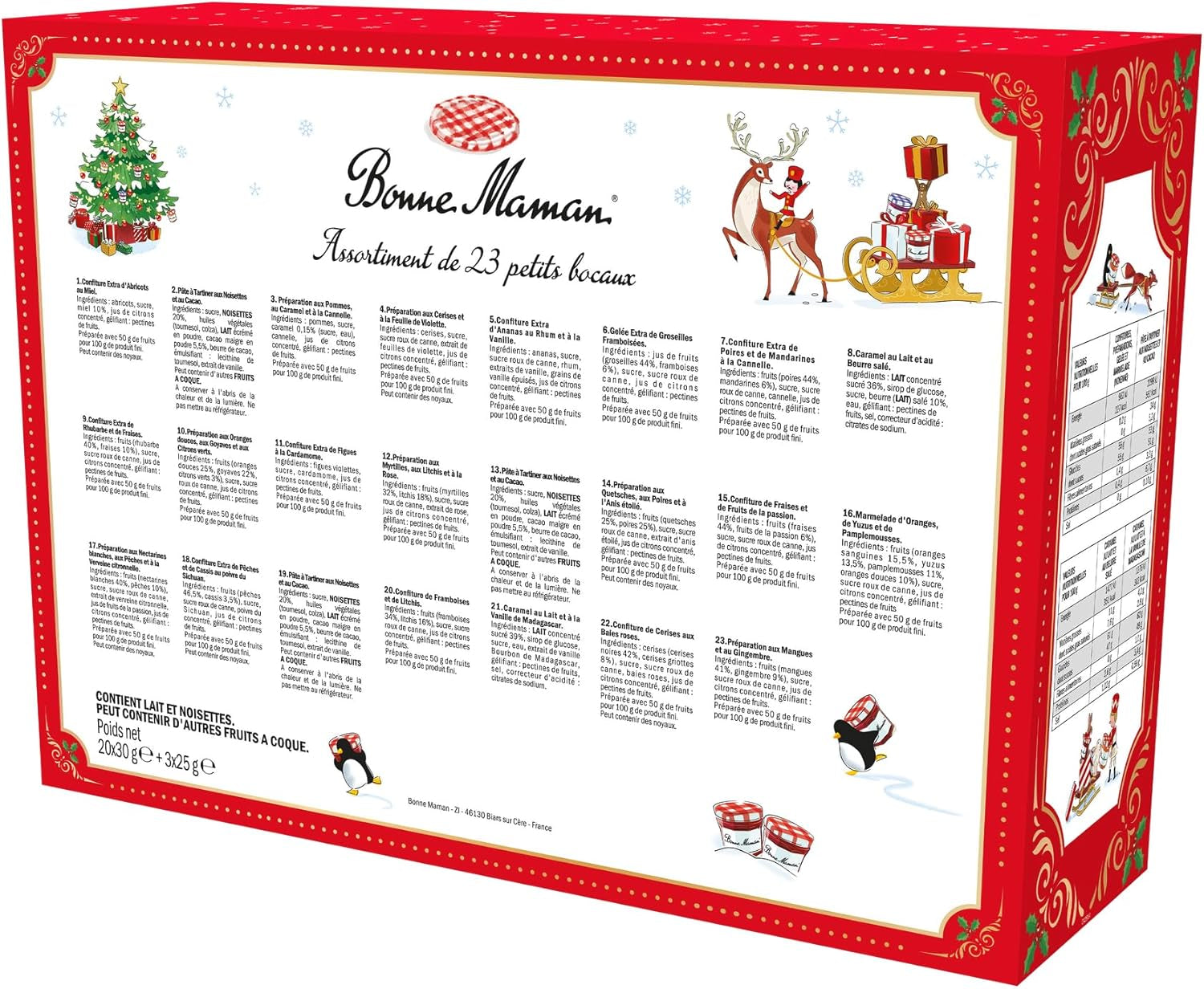 Calendrier De L’Avent  - Édition Limitée 2025 Avec 24 Gourmandises Authentiques - Confitures & Pâtes À Tartiner - Idée Cadeau Noël Pour Petit Déjeuner & Goûter