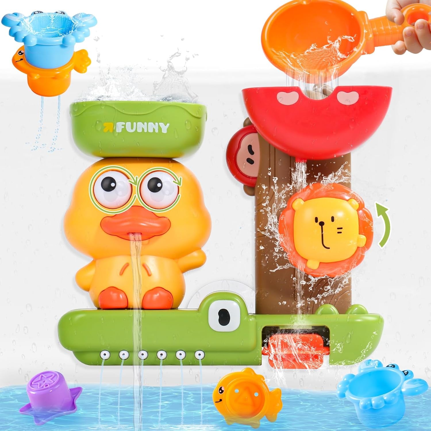 Jouet De Bain, Jouet Bain Bébé, Jouets Bain Enfant 1 2 3 Ans, Jeux Bain Bebe 1 2 3 An,Cadeau Garcon Fille 1-3 An,Jouet Enfant 1-3 An,Jouets De Bain Pour Bebe,Jouet Bain Bebe 6-12-18Mois