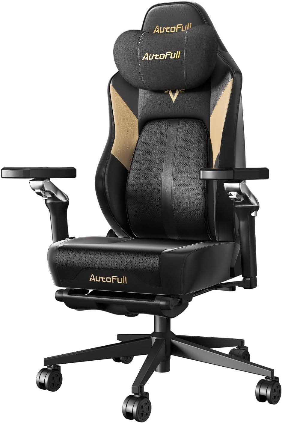 M6 Ultra Chaise Gaming Fauteuil Gaming Ergonomique Avec Massage Automatique, Siège Chauffant/Ventilé 3D, Repose-Pieds Escamotable & Support Cervical Réglable - Confort Professionnel Noir