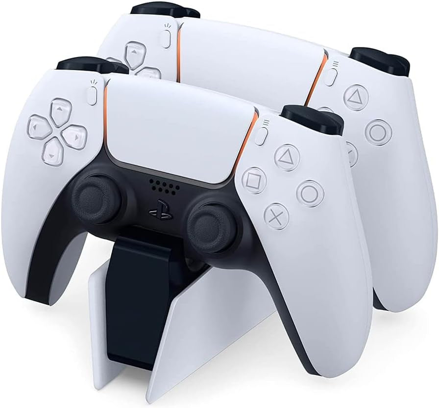 Sony, Station De Rechargement Dualsense PS5, Chargeur De Manette  5 Officielle, Couleur : Bicolore (Blanc Et Noir)
