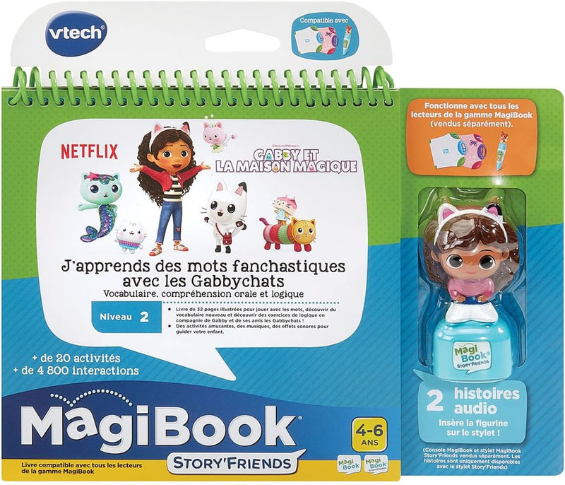- Magibook Story'Friends J’Apprends Des Mots Fanchastiques Avec Les Gabbychats - Livre Jeu Éducatif Avec Figurine Gabby - Niveau Primaire - Cadeau Enfant De 4 Ans À 8 Ans - Contenu En Français