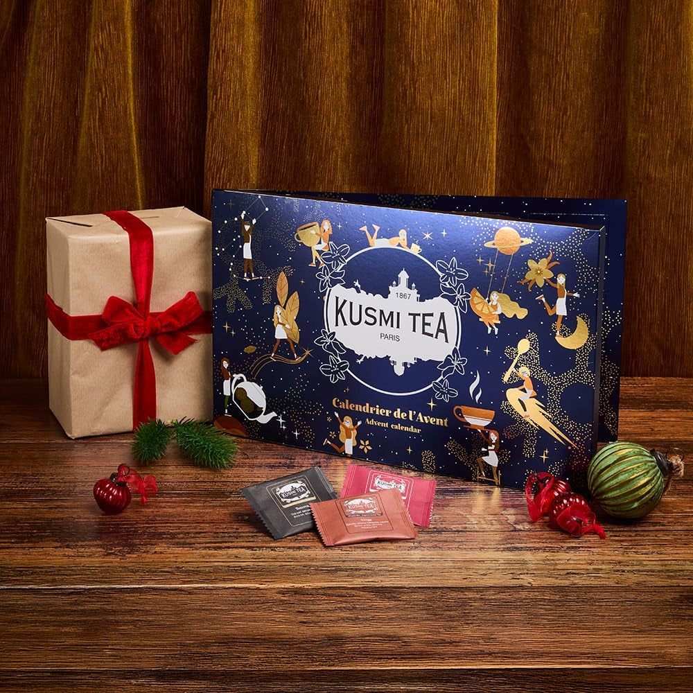 - Calendrier De L'Avent 2025 Bio - 24 Surprises - Thés Noirs, Verts, Blanc, Infusions - Idée Cadeau Femme Et Homme - Cadeau Noël - Secret Santa