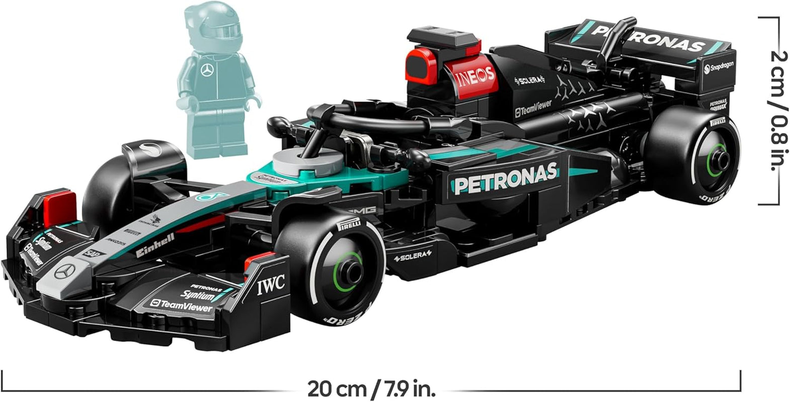 Speed Champions Voiture F1 Mercedes-Amg W15 - Voiture De Course Avec Minifigurine Collector De Pilote De Formule 1 - Maquette Pour Garçons Et Filles Dès 10 Ans Ou Fans De Sport Automobile 77244