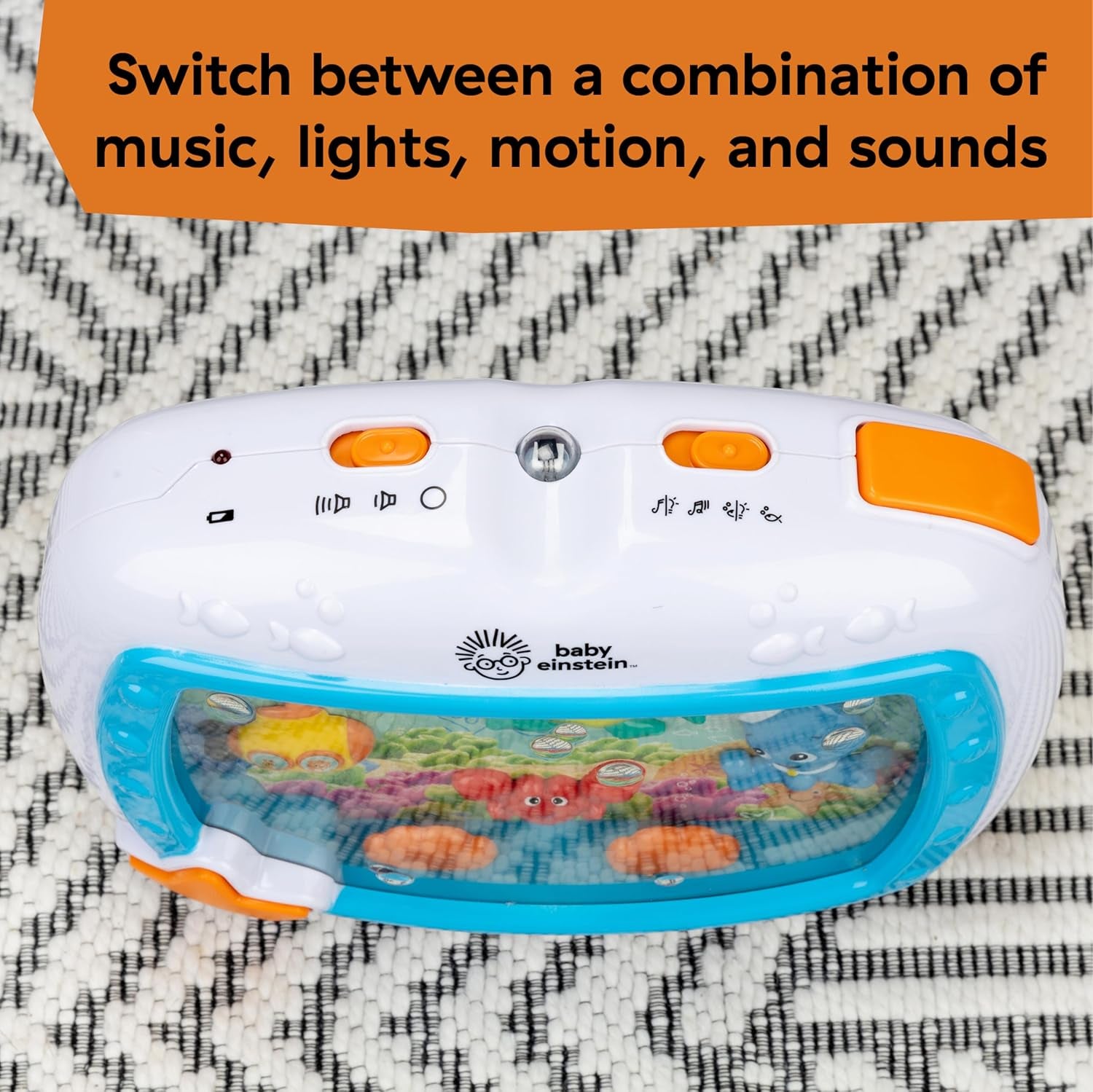 Sea Dreams Soother, Veilleuse Bébé Musicale Et Lumineuse Avec Bruit Blanc – Aquarium Bébé Veilleuse Enfant Apaisante, Lumières Douces, Sons Océan, Télécommande, 0+ Mois