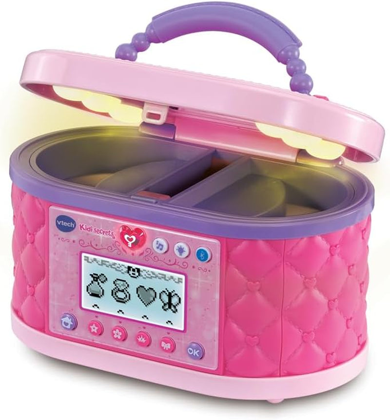 - Kidisecrets Ma Mallette Beauté Magique Rose - Boîte Secrète Avec Code, Miroir LED, Bluetooth, Jeux - Vanity Maquillage, Boîte À Bijoux Musicale - Cadeau Enfant Dès 5 Ans - Contenu En Français