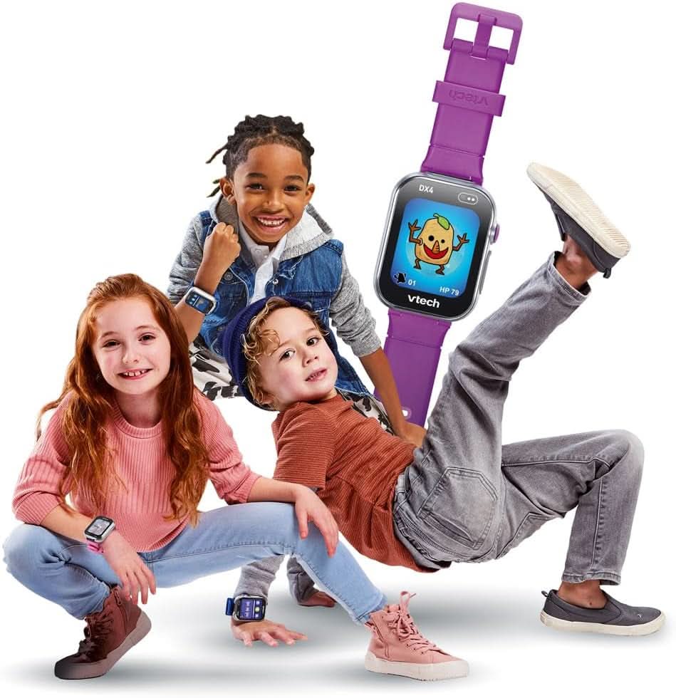 - Kidizoom Smartwatch DX4 Violette - Montre Digitale Enfant 16 En 1 Avec Écran Tactile Couleur, Jeux, Applications, Appareil Photo Et Vidéo - Cadeau Enfant Dès 5 Ans - Contenu En Français