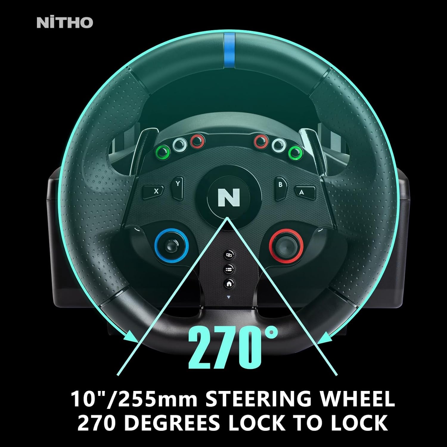 Drive Pro ONE Competition Volant De Compétition Avec Levier De Vitesses Et Pédales, Volant De Course À 270 Degrés Et Zone Morte Zéro, Simulateur De Conduite Uniquement Pour Windows PC