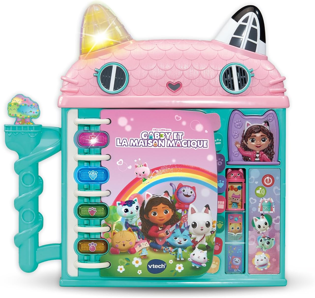- La Maison-Livre Éducative Gabby Et La Maison Magique - Livre Interactif Enfant De 14 Pages Illustrées, Jeux Éducatifs - Jouet Gabby Chat - Cadeau Enfant De 3 Ans À 7 Ans - Contenu En Français