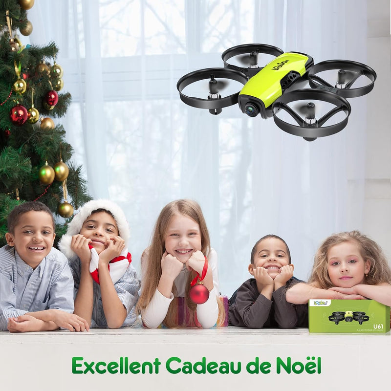 | Drone Avec Caméra Comme Cadeau Pour Enfants(8+), Mini Drone Télécommandé Avec Vidéo Et Photos, Vol Sécurisé, 21 Minutes De Temps De Vol, Trois Piles, C0 (Cadeau De Noël Idéal)