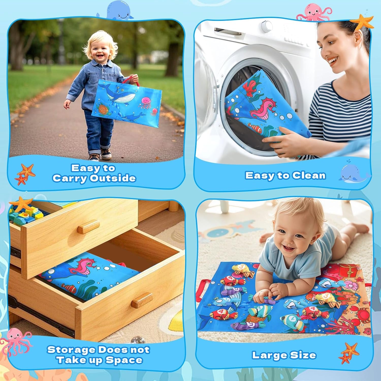 Jouet Bebe 1 An,Jouet De Pêche Montessori Pour Jeux Enfant 1 2 Ans Fille Jeux Bebe 6 Mois Educatif Cadeau Enfant 1 2 an Fille Garcon Anniversaire, Cadeaux Pour La Fête Des Enfants