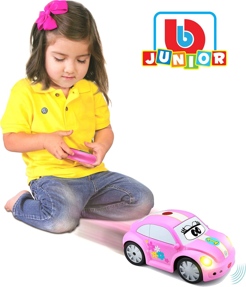 Bburago Maisto France - Véhicule Bébé Radiocommandé Ma 1Ère Coccinelle RC Rose – Jouet Télécommandé Pour Enfants À Partir De 18 Mois – Voiture Autopropulsée Avec Lumières Et Sons Amusants