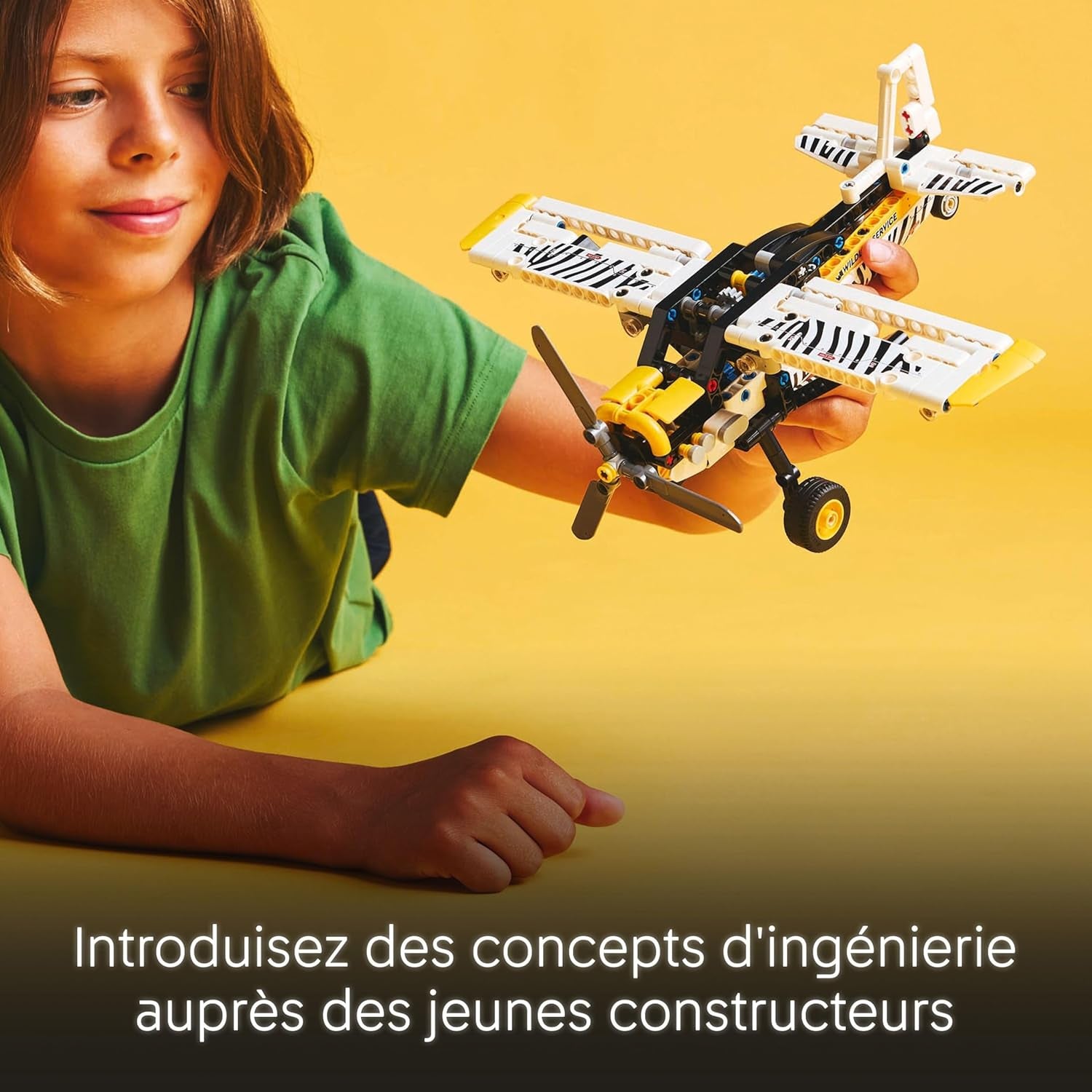 Technic L’Avion De Brousse - Jeu De Construction Pour Garçon Et Fille Dès 8 Ans - Maquette Avec Moteur 4 Cylindres À Pistons Et Hélice - Idée Cadeau Pour Enfants Passionnés De Mécanique 42198
