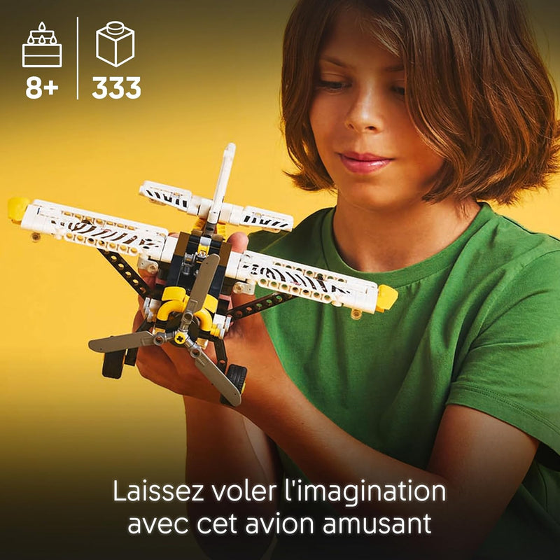 Technic L’Avion De Brousse - Jeu De Construction Pour Garçon Et Fille Dès 8 Ans - Maquette Avec Moteur 4 Cylindres À Pistons Et Hélice - Idée Cadeau Pour Enfants Passionnés De Mécanique 42198