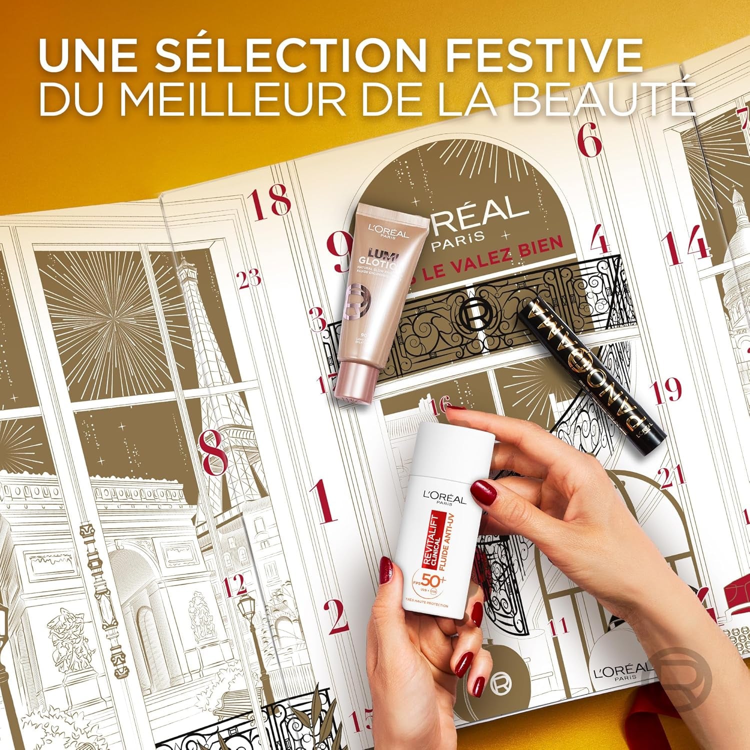 - Calendrier De L'Avent 24 Jours - Coffret Cadeau Noël - Maquillage, Soins Visage Et Cheveux - 24 Produits De Beauté Incontournables En Taille Réelle