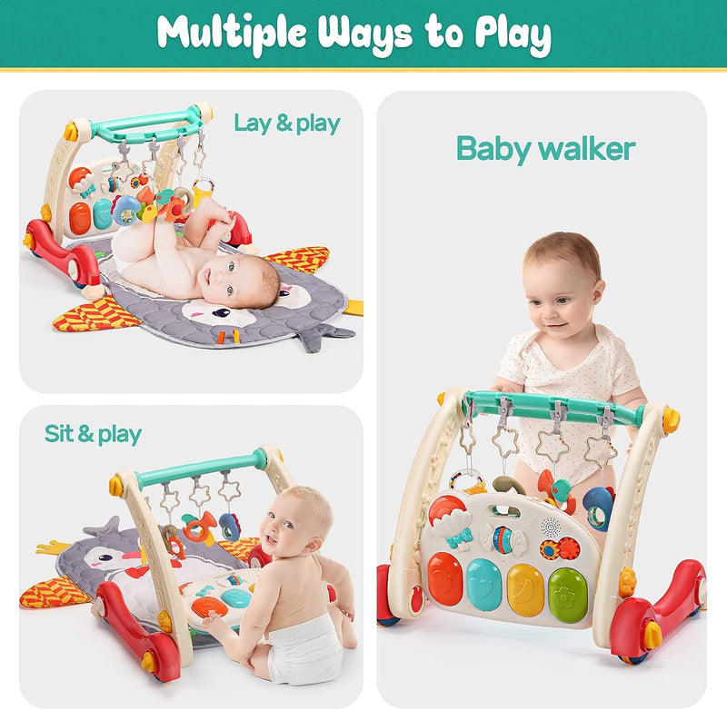 Tapis De Jeu Pour Bébé Et Trotteur D'Apprentissage Pour Bébé, Tapis D'Activité Pour Bébé Avec Piano De Jeu, Centre D'Activités Musicales Avec Lumières, Trotteurs Pour Bébé