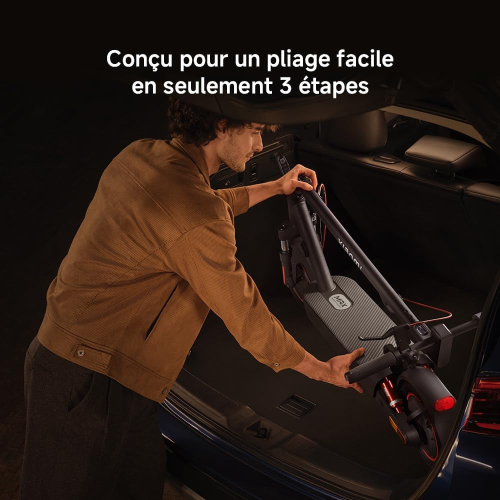 Electric Scooter 5 Max – Double Suspension Avancée (Hydraulique-Ressort Avant & Double Ressort Arrière) – 60Km Autonomie – Pneus 10' Tubeless – Moteur 1000W Max – Pente 22%