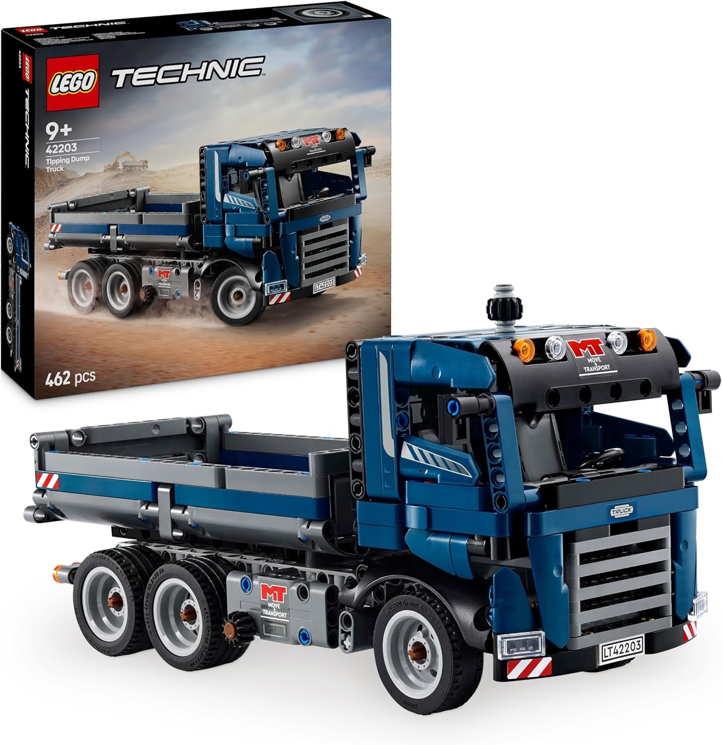 Technic Camion Benne - Jeu De Construction Pour Garçons Et Filles Dès 9 Ans Avec Véhicule De Chantier Bleu - Idée De Cadeau D’Anniversaire Pour Les Enfants Amateurs De Mécanique 42203