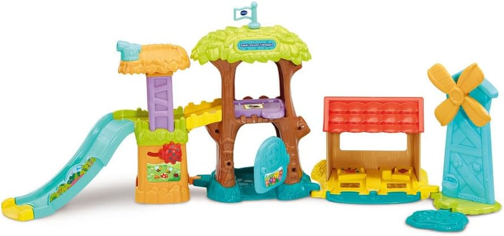 - Tut Tut Animo Bisous Super Maison Toboggan - Ferme Jouet Enfant Avec Violette, La Vache Pipelette - Jouet Musical Et Sonore - Cadeau Enfant De 1 an À 5 Ans - Contenu En Français