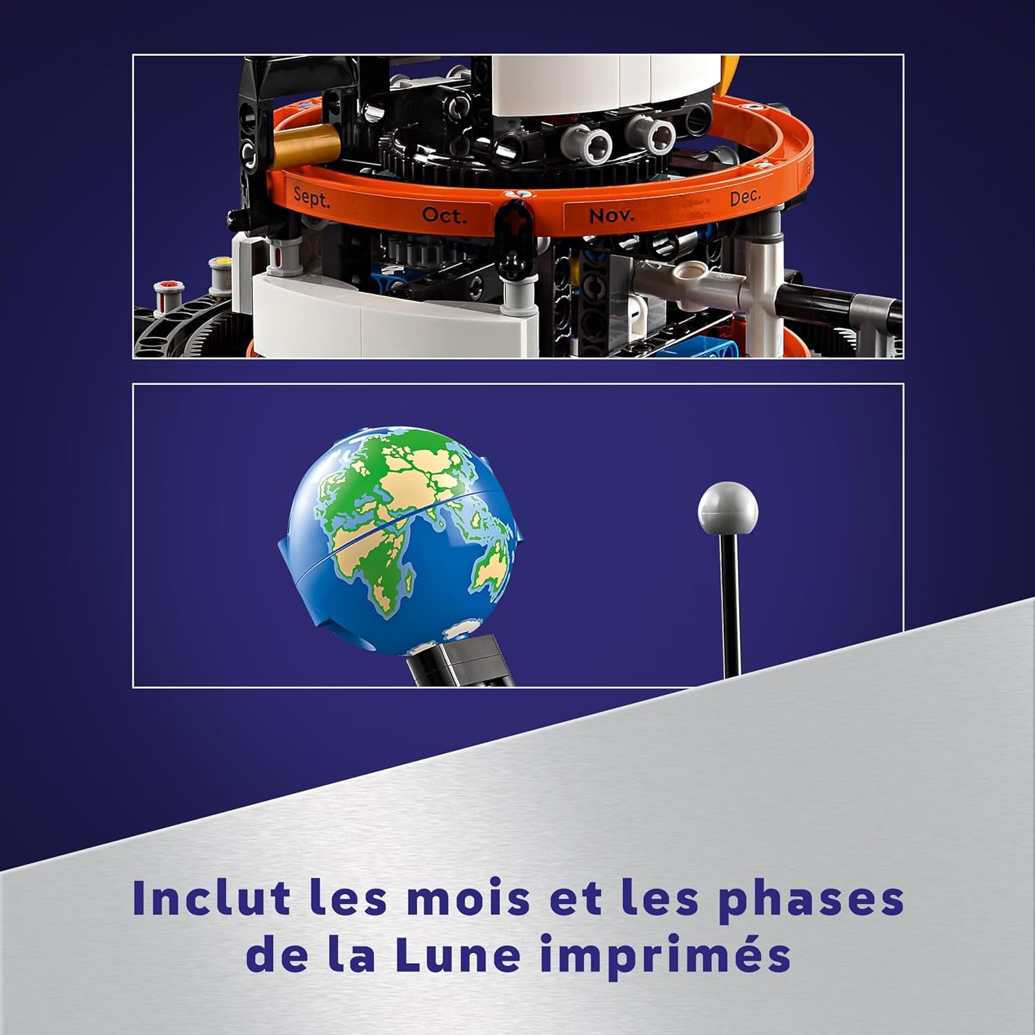 Technic La Planète Terre Et La Lune En Orbite, Jouet De Construction Créatif, Stimule Le Jeu En Autonomie, Thème Du Système Solaire, Cadeau Intergalactique Pour Garçons Et Filles Dès 10 Ans 42179