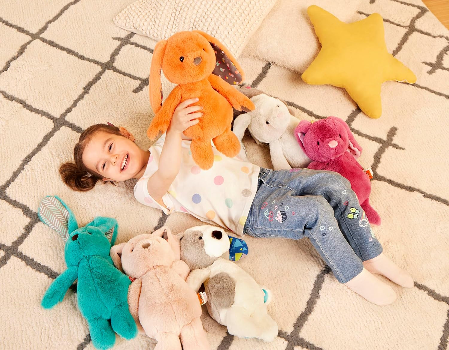 - Happyhues - Lapin Caramel - Lapin En Peluche - Jouet En Peluche Super Doux - Lavable En Machine - 0 Mois Et +