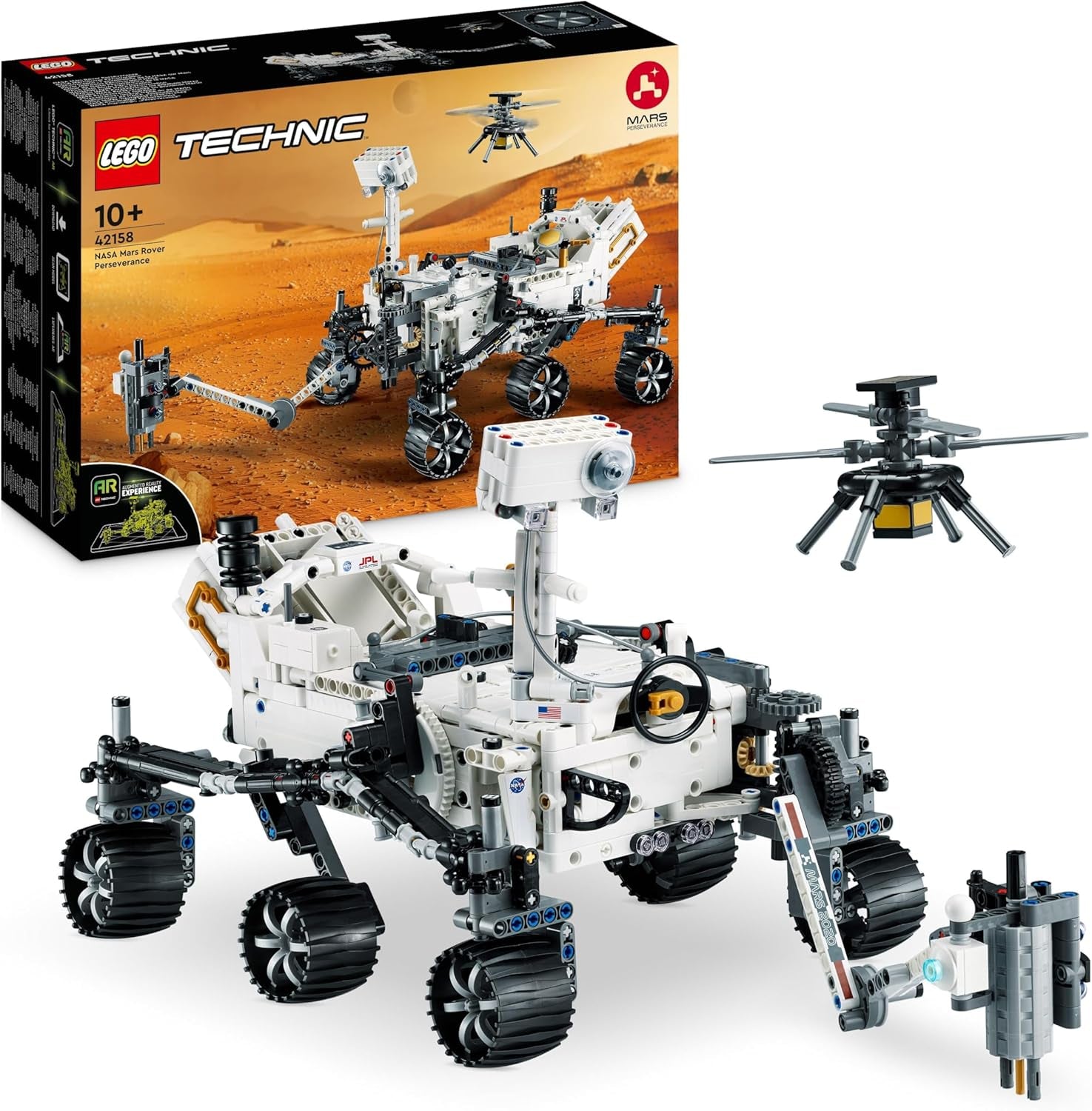42158 Technic NASA Mars Rover Perseverance, Avec AR App Experience, Découverte De La Science Et De L'Espace, Jouet De Construction D'Ingénierie De Véhicule, Cadeau Enfants Dès 10 Ans