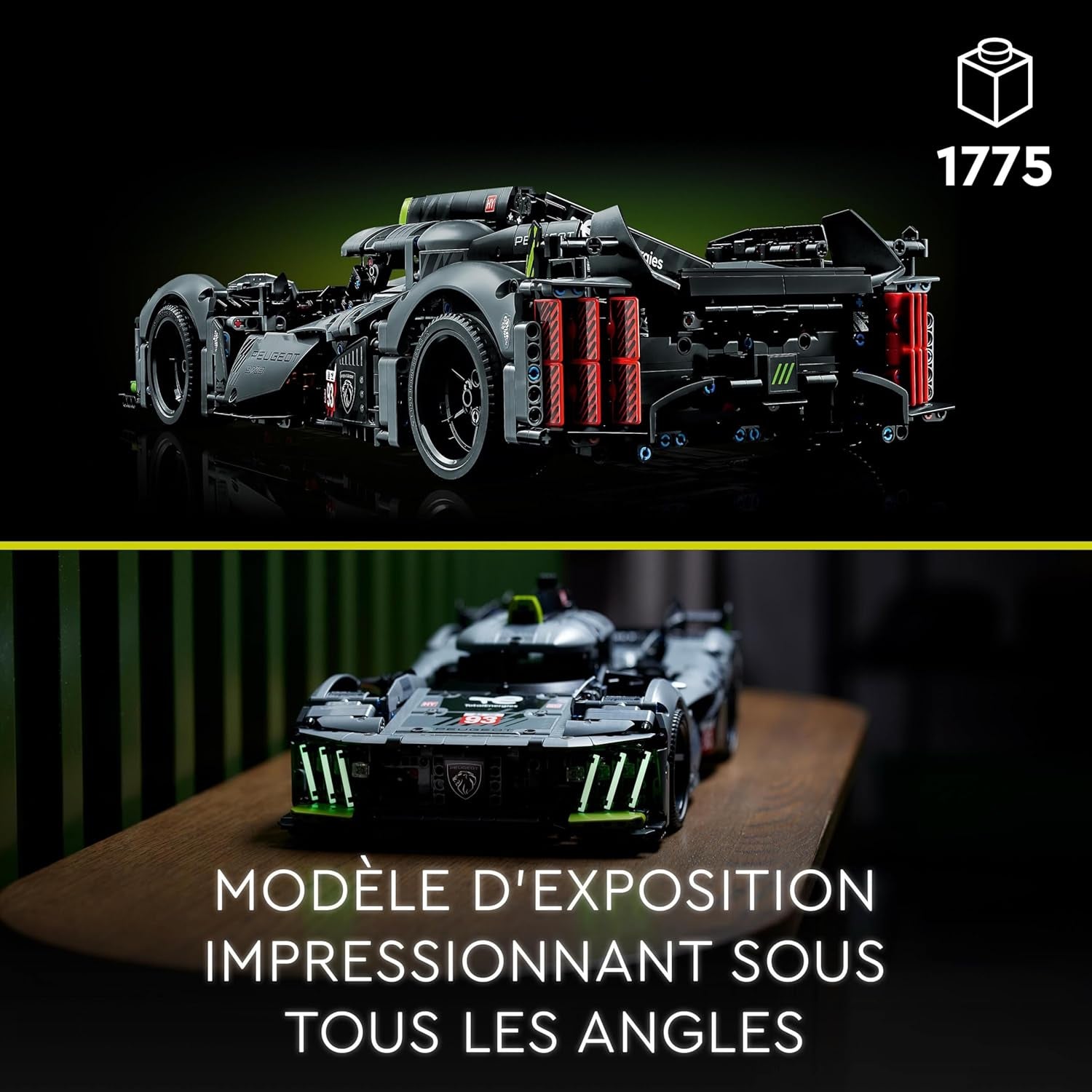 42156 Technic Peugeot 9X8 24H Le Mans Hybrid Hypercar, Maquette De Voiture De Course Niveau Avancé, À L'Échelle 1:10, Sport Automobile À Collectionner Pour Adultes