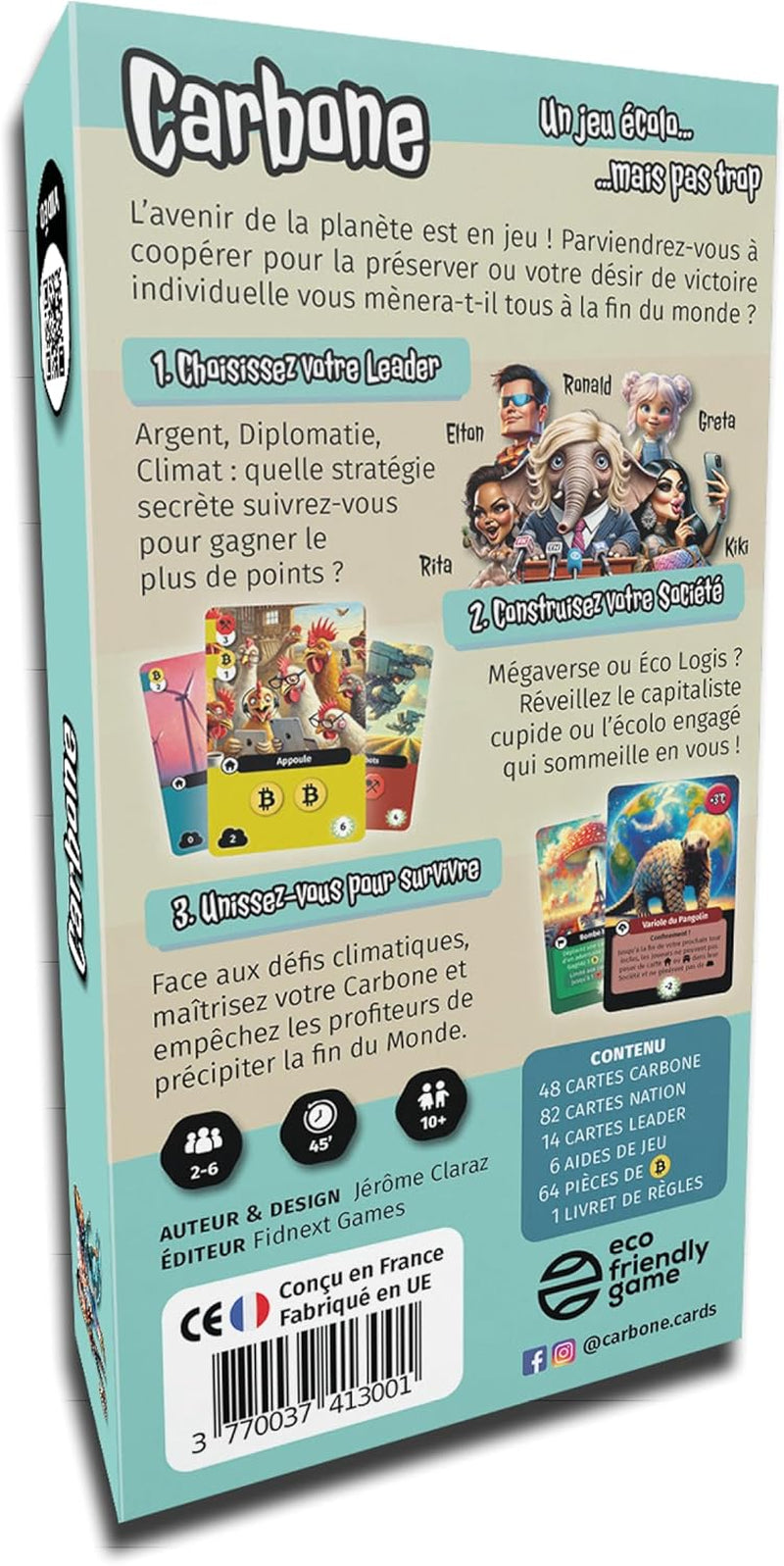 Carbone – Jeu De Société Stratégique Et D’Ambiance • Semi-Coopératif Avec Bluff Et Diplomatie • Jeu De Cartes Dès 10 Ans • 2 À 6 Joueurs • Parties 45 Min • Idée Cadeau Famille Et Amis
