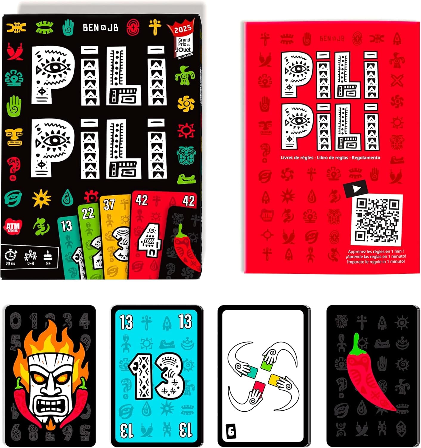 PILI PILI - Jeu De Société - Vainqueur Grand Prix Du Jouet 2025 - Jeu De Cartes Tactique Et D’Ambiance - 2 À 8 Joueurs - 20 Min - Idée Cadeau Original