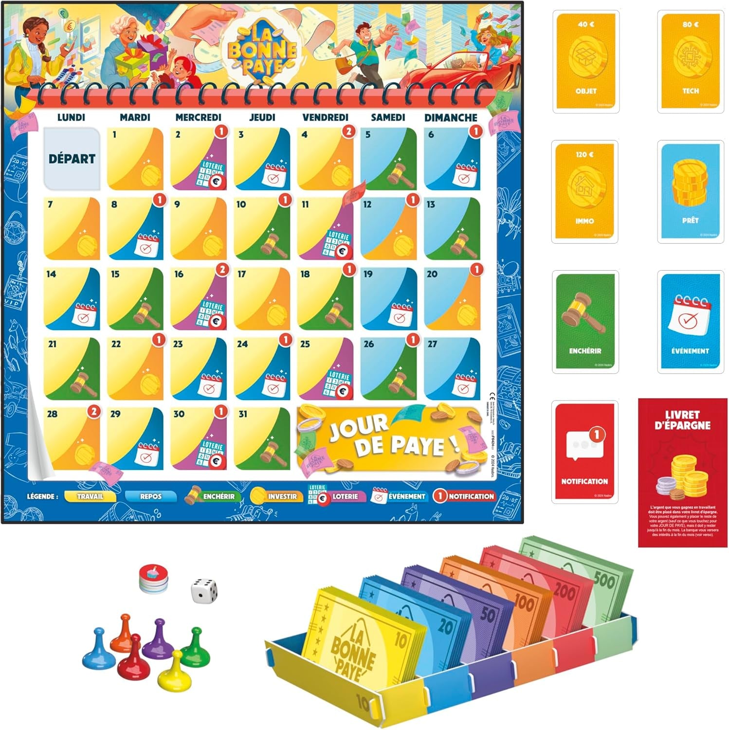 La Bonne Paye, Jeu De Société Familial Amusant, Apprentissage De La Gestion De L’Argent, Pour Enfants Dès 8 Ans Et Les Fans De Jeux Stratégique, 2 À 6 Joueurs