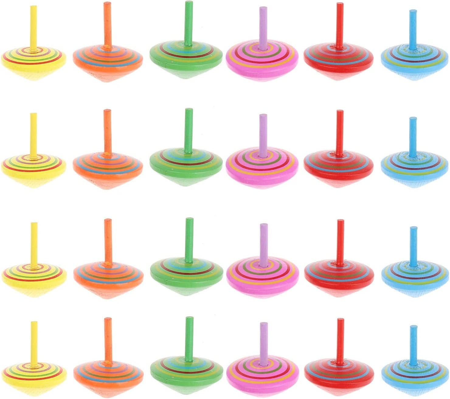 Toupies Jouets En Bois, 30 Pièces , Mini Spinning Top Gyroscopes Coloré, Anniversaires D'Enfants Invités Petits Cadeaux Pour Les Enfants De 3 À 7 Ans (Couleur Aléatoire)