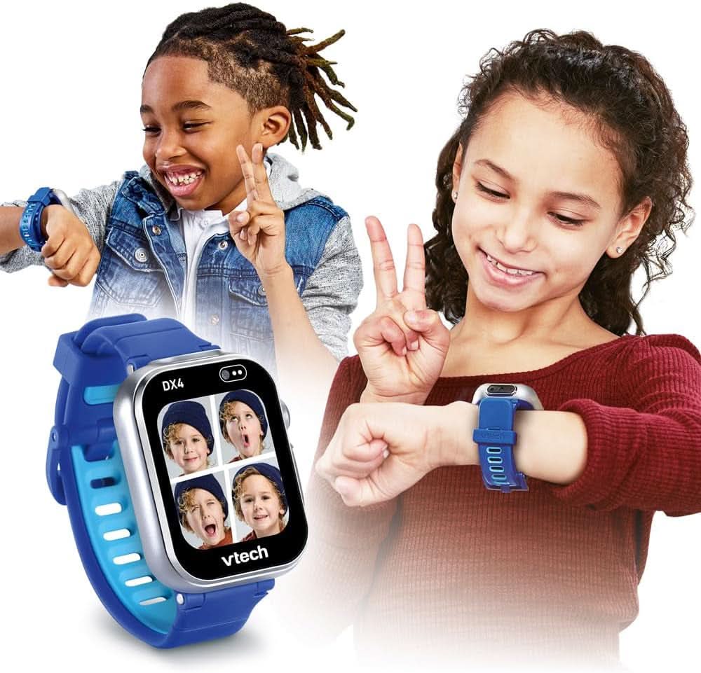 - Kidizoom Smartwatch DX4 Bleue - Montre Digitale Enfant 16 En 1 Avec Écran Tactile Couleur, Jeux, Applications, Appareil Photo Et Vidéo - Cadeau Enfant Dès 5 Ans - Contenu En Français