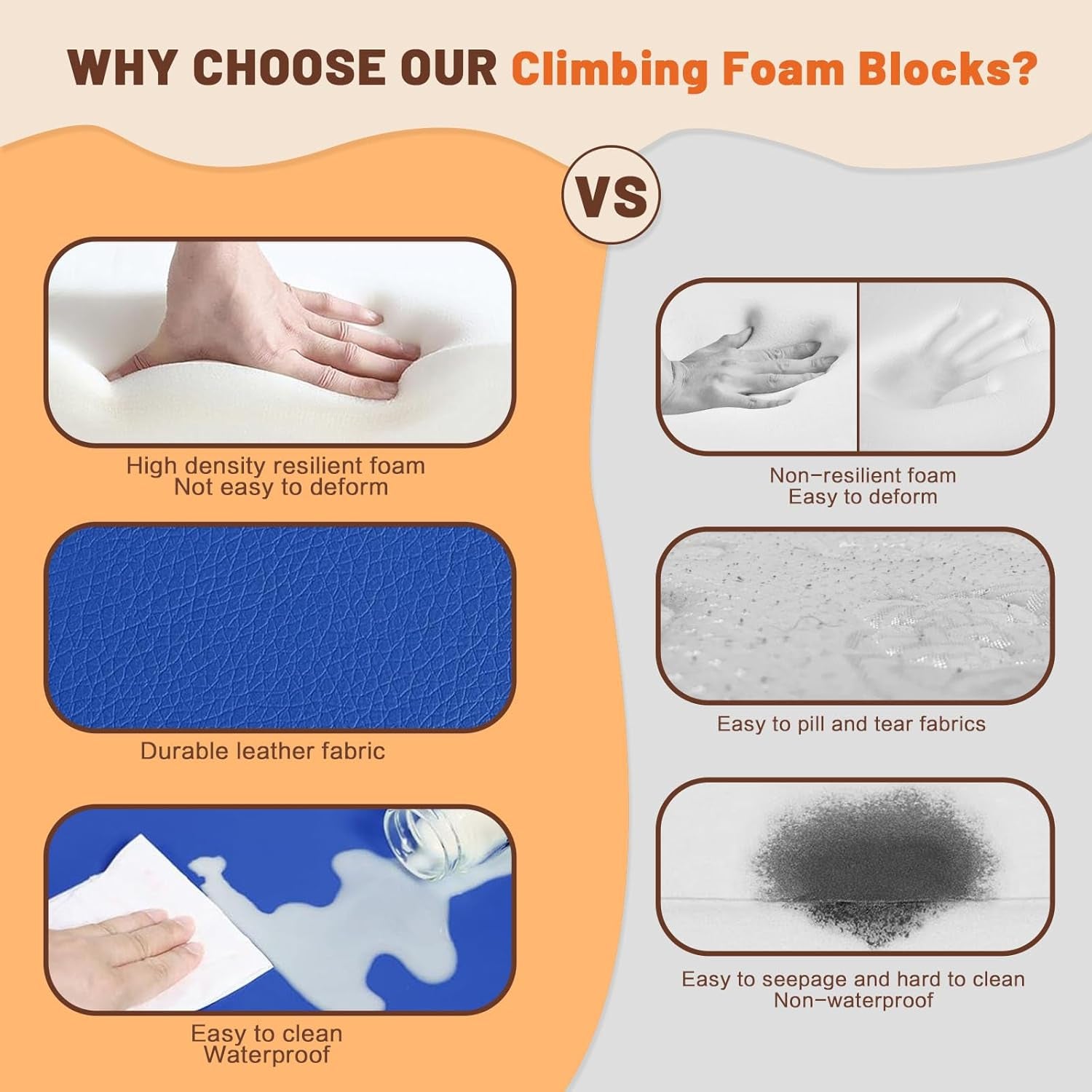 Parcours Motricité Bébé 9 Pièces: Module Motricité Enfant Cuir PU Blocs Mousse Éducatifs - Jouets Descalade Bébé Structure D'Escalade Antidérapante Ensemble D'Échelle Double