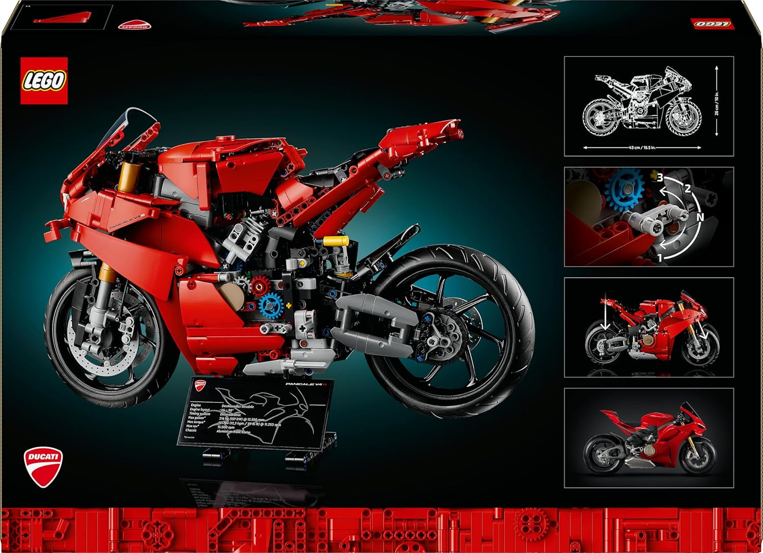 Technic La Moto Ducati Panigale V4 S - Moto À Construire Pour Adulte, Homme Et Femme - Blocs De Construction De Véhicule - Idée De Cadeau Pour Papa 42202