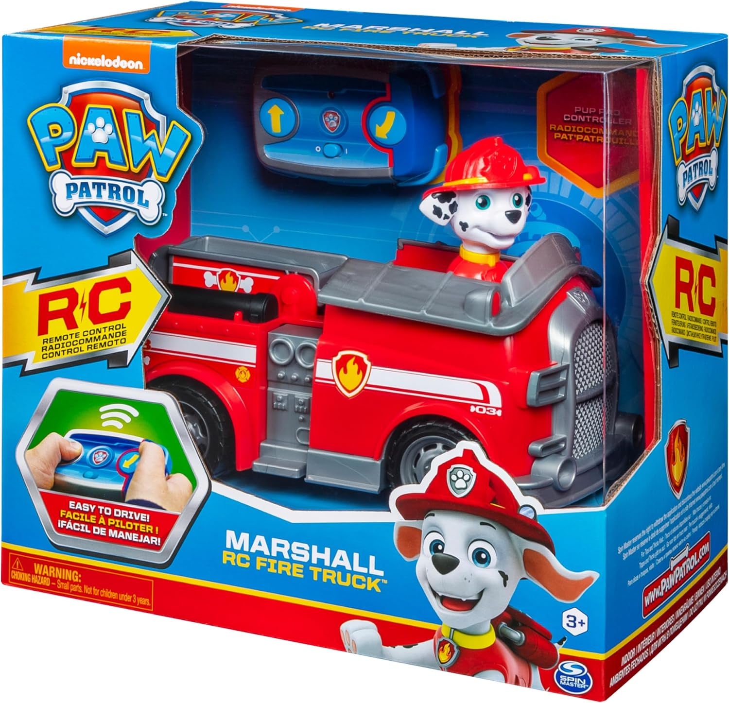 LA PAT' PATROUILLE - VÉHICULE RC MARCUS - Voiture Radiocommandée Avec Télécommande Adaptée Aux Petites Mains La Pat' Patrouille -  - 6054195 – Jouet Enfant 3 Ans Et +
